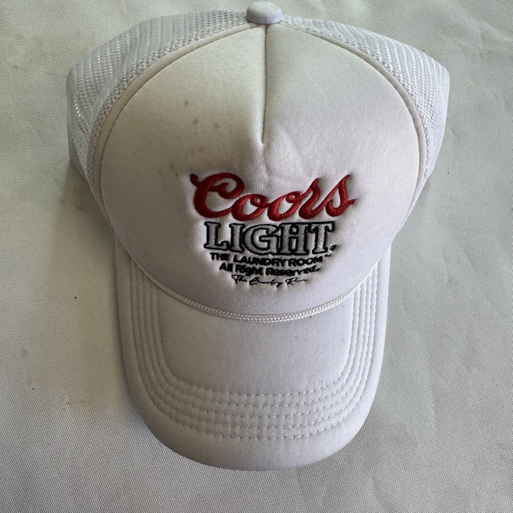 Coors Light Rope Beer The Laundry Room White Mens Strapback Trucker Hat Cap